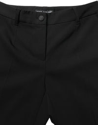 Dolce & Gabbana Dolce & Gabbana Black HighWaist Straight Dress Trouser Women's Pants
