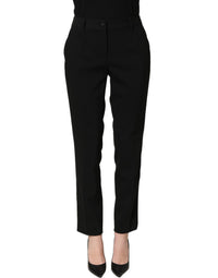 Dolce & Gabbana Dolce & Gabbana Black HighWaist Straight Dress Trouser Women's Pants