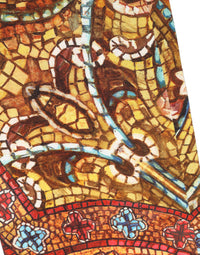 Dolce & Gabbana Dolce & Gabbana Multicolor Mosaic Print Crepe Cropped Trouser Women's Pants