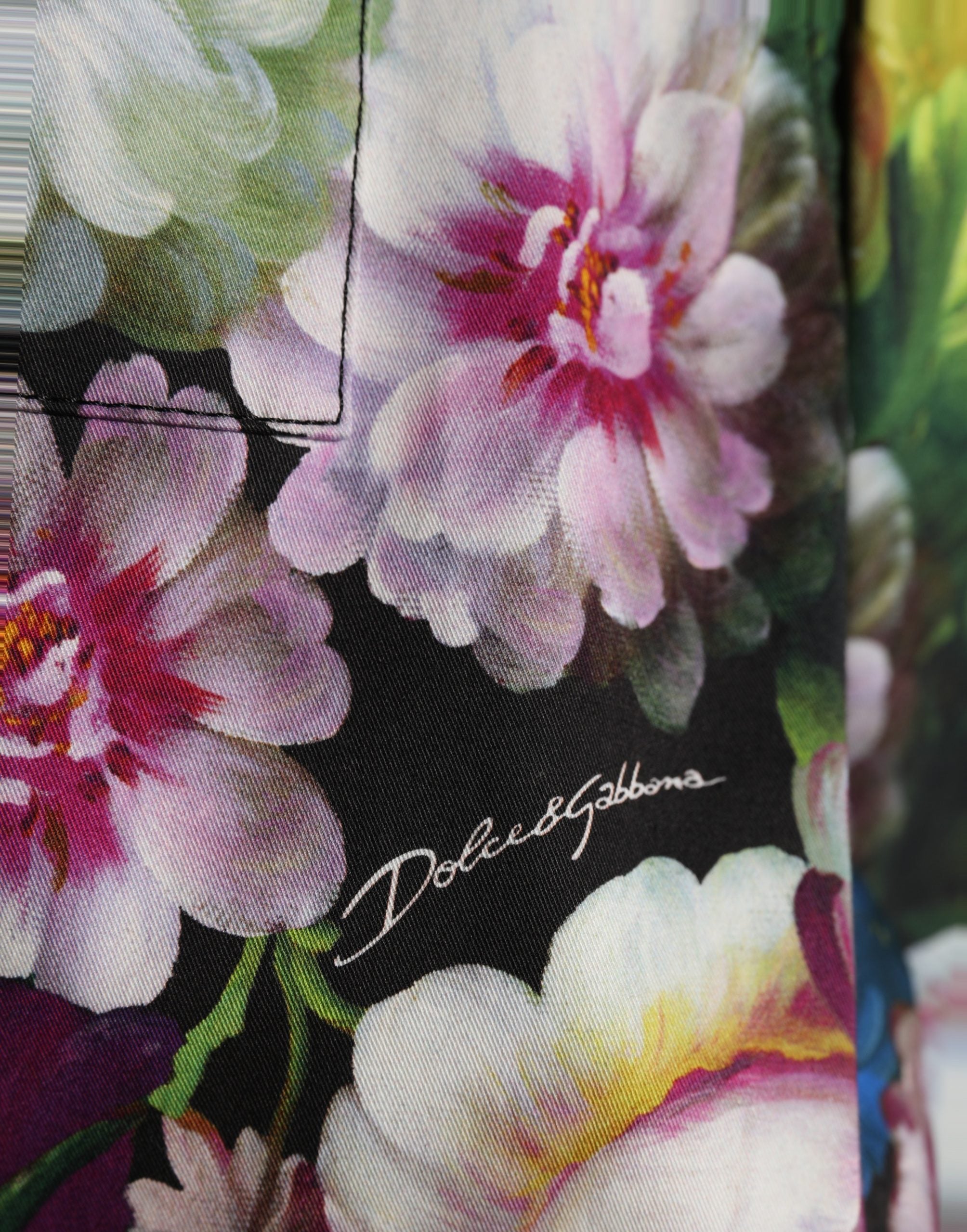 Dolce & Gabbana Dolce & Gabbana Multicolor Floral High Waist Wide Leg Women's Pants