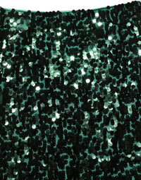 Dolce & Gabbana Dolce & Gabbana Green Sequin High Waist Pencil Cut Midi Women's Skirt