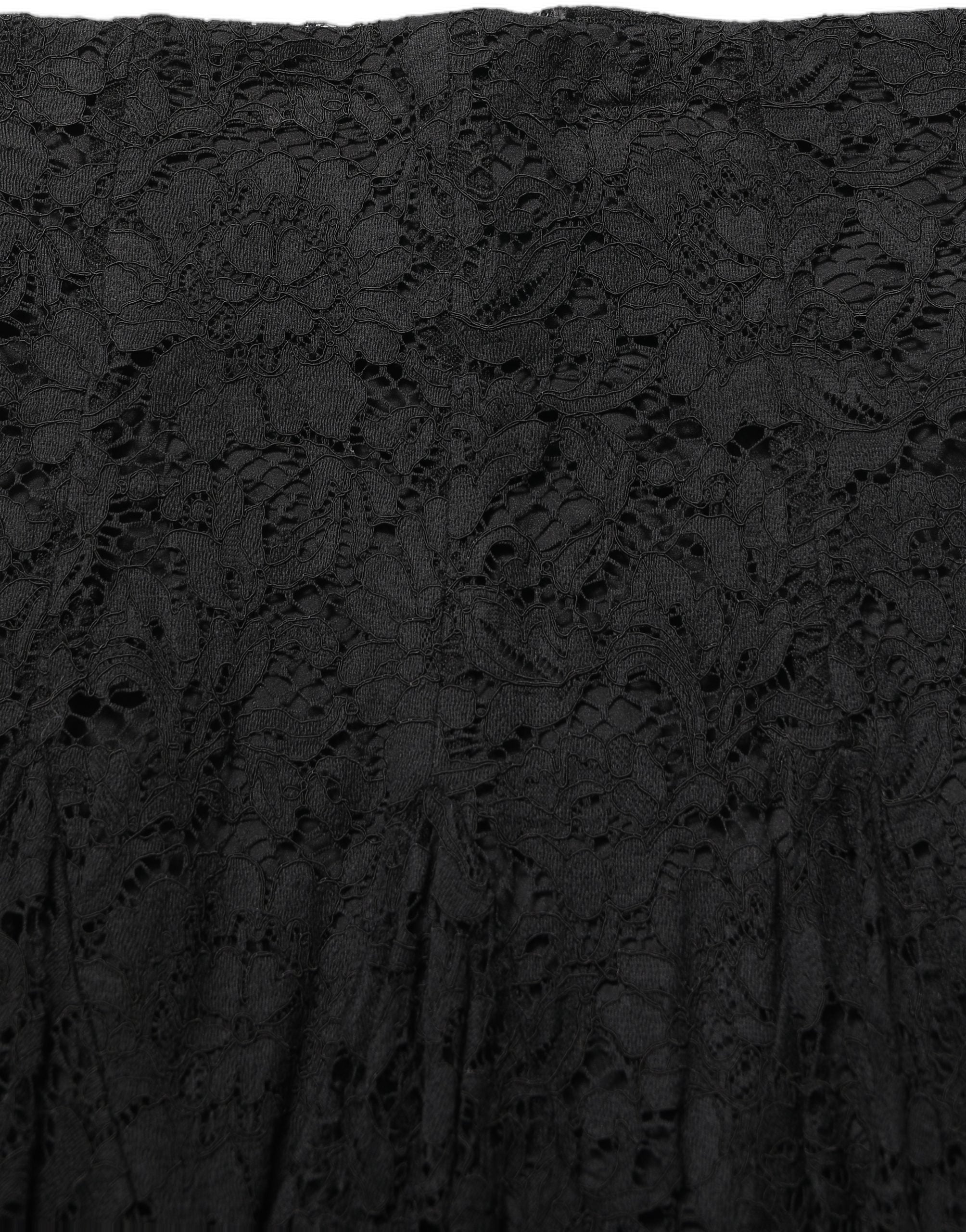 Dolce & Gabbana Dolce & Gabbana Black Floral Cut Out Lace A-line Mini Women's Skirt