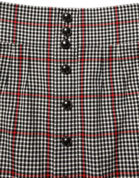 Dolce & Gabbana Dolce & Gabbana Gray Checkered High Waist A-line Mini Women's Skirt
