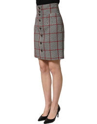 Dolce & Gabbana Dolce & Gabbana Gray Checkered High Waist A-line Mini Women's Skirt