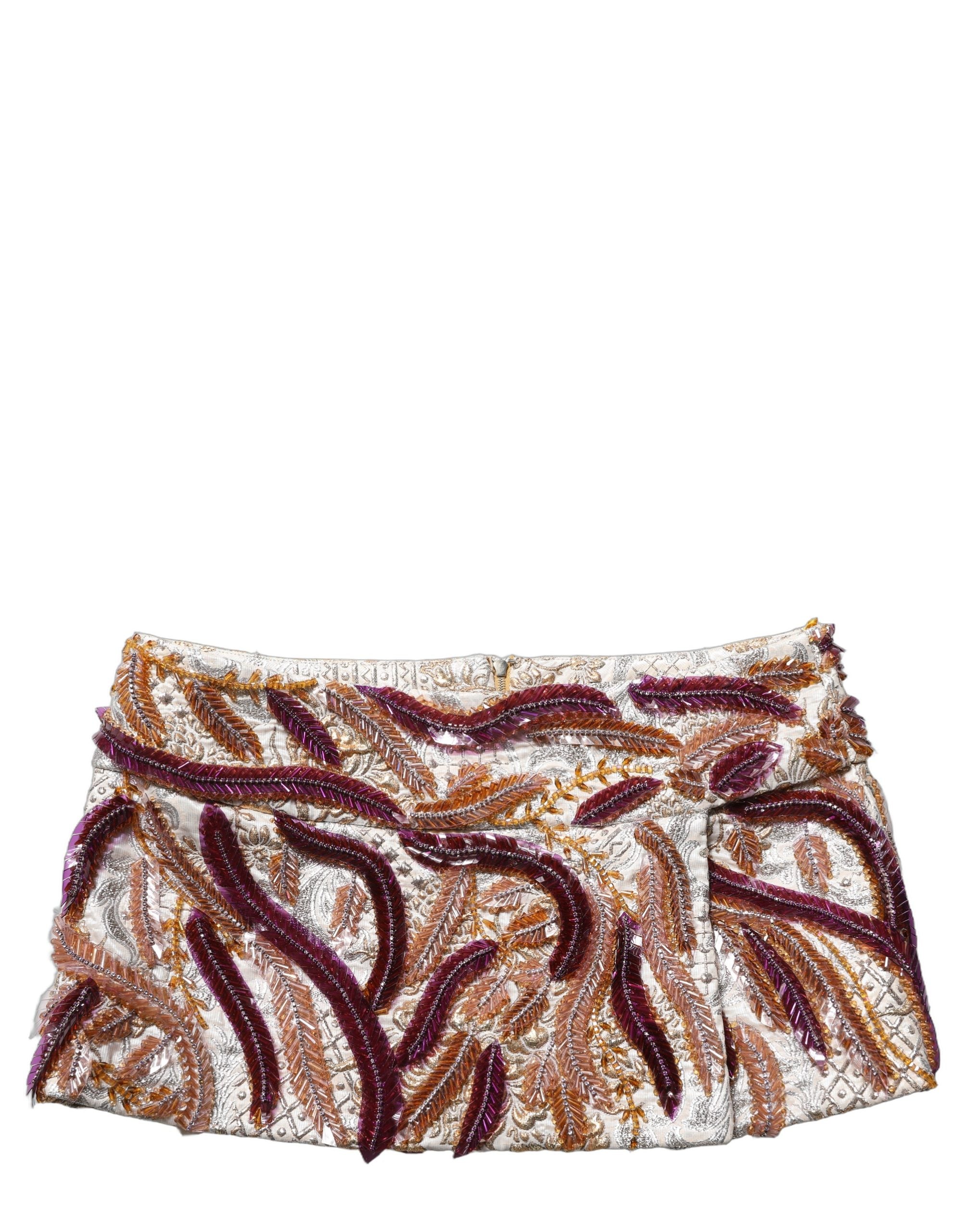 Dolce & Gabbana Dolce & Gabbana Multicolor Sequin MidWaist A-line Mini Women's Skirt