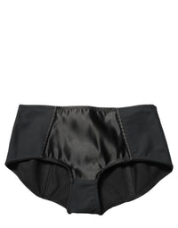 Dolce & Gabbana Black Low Waist Satin Culotte Hotpants Women's Shorts