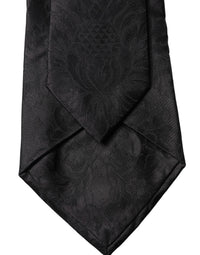 Dolce & Gabbana Dolce & Gabbana Black Paisley Woven Silk Adjustable Women NeckWomen's Women's Tie