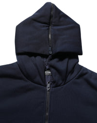 Dolce & Gabbana Black Cotton Full Zip Hooded Bomber Men's Jacket