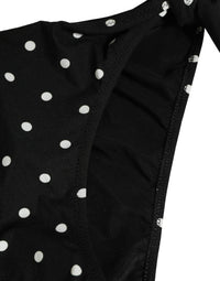 Dolce & Gabbana Black Polka Dot Swimwear Beachwear Bottom Women's Bikini