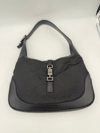 Gucci Gucci GUCCI JACKIE Leather and Canvas  Handbag (Authentic Pre-Loved)