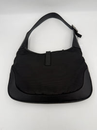 Gucci Gucci GUCCI JACKIE Leather and Canvas  Handbag (Authentic Pre-Loved)