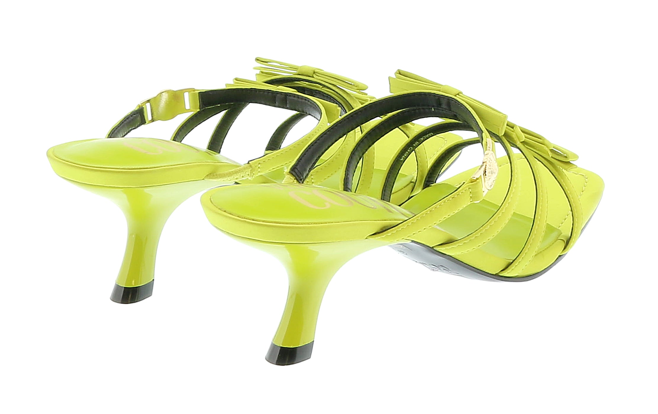 Versace Jeans Couture Stappy Mid Heel Bow Sandals-