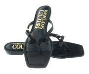 Versace Jeans Couture Black Bow Fashion Flip Flop Sandals-