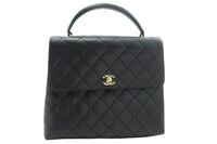 Chanel Black Leather Shoulder Bag (Pre-Owned) OS Black