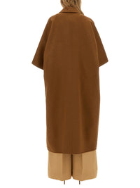 Max Mara Women Camel Drap Cape Coat