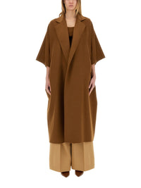 Max Mara Women Camel Drap Cape Coat