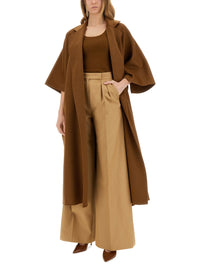 Max Mara Women Camel Drap Cape Coat