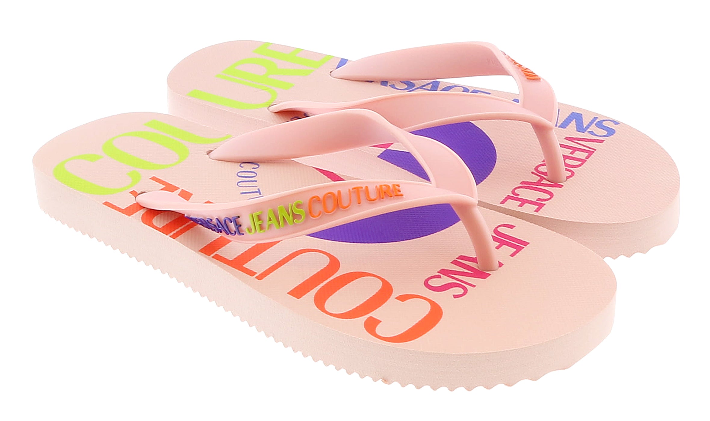 Versace Jeans Couture Pink Signature Sole Fashion Flip Flop-