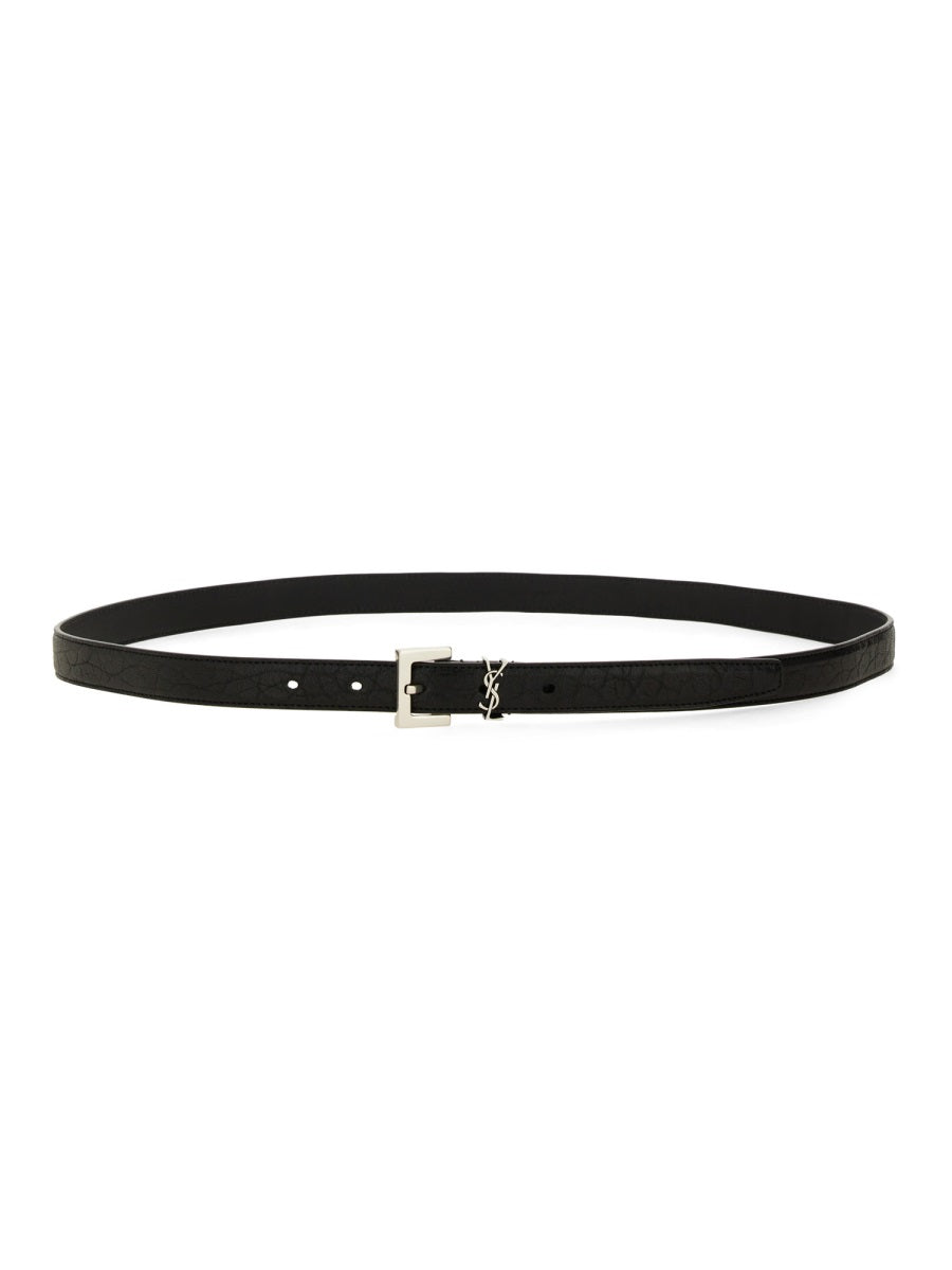 Saint Laurent Men Cintura Cassandre Sottile