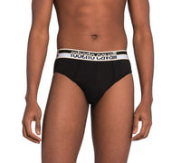 Roberto Cavalli Black Cotton Jersey Stretch Brief Slip-2-Pack-