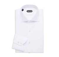 Tom Ford Mens White 100% Cotton Button Down Dress Shirt