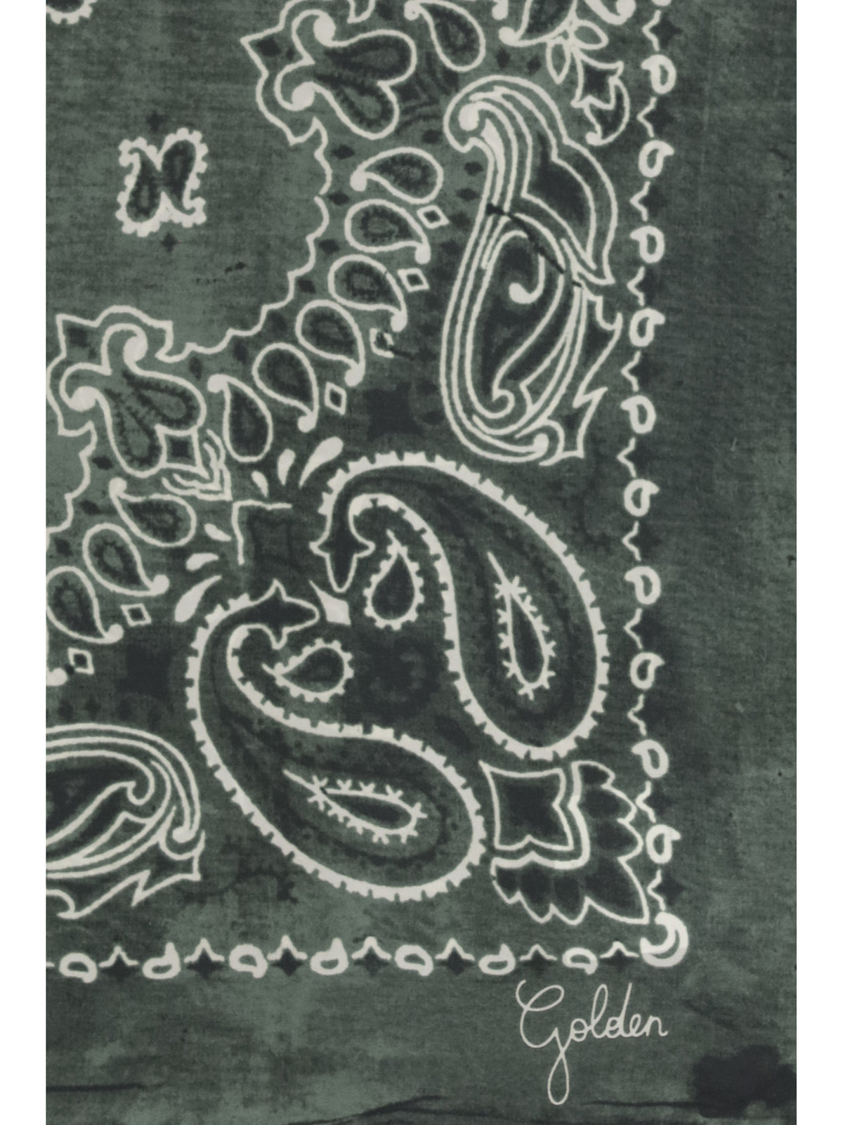 Golden Goose Women Golden Paisley Printed Silk Scarf