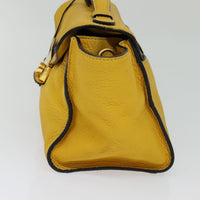 Prada Daino Yellow Leather Handbag (Pre-Owned)