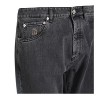 Brunello Cucinelli Mens Cotton Jeans In Medium Grey