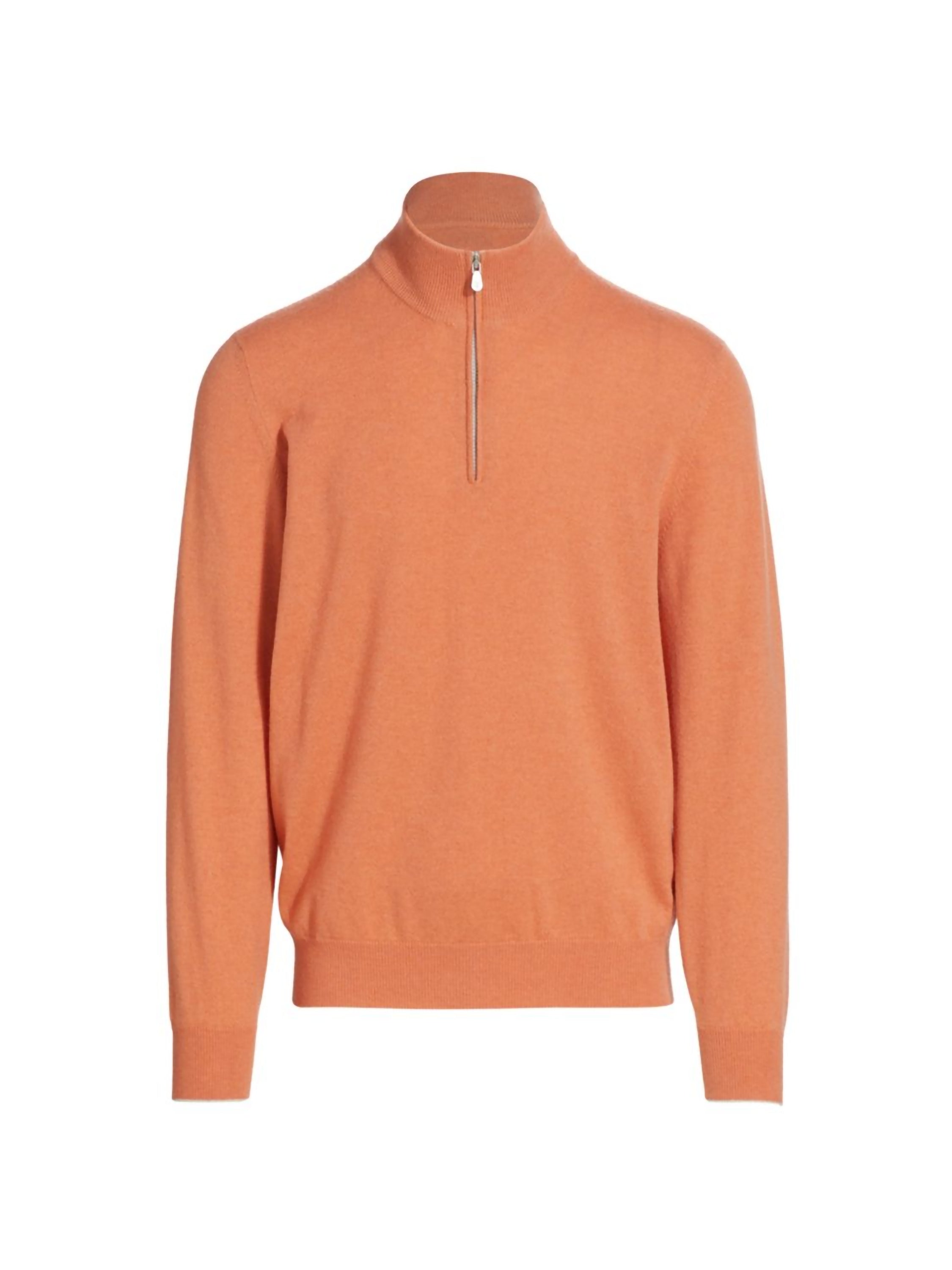 BRUNELLO CUCINELLI MEN'S SWEATER IN ORANGE