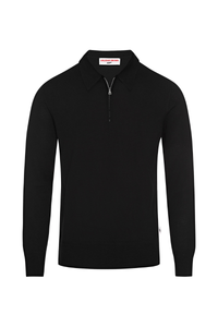 Orlebar Brown Moonraker Knitted Half Zip-272085-Black