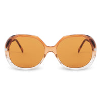 Celine Sunglasses Round Full Rim, Transparent Brown Frame and Brown Lens CL40036U50E