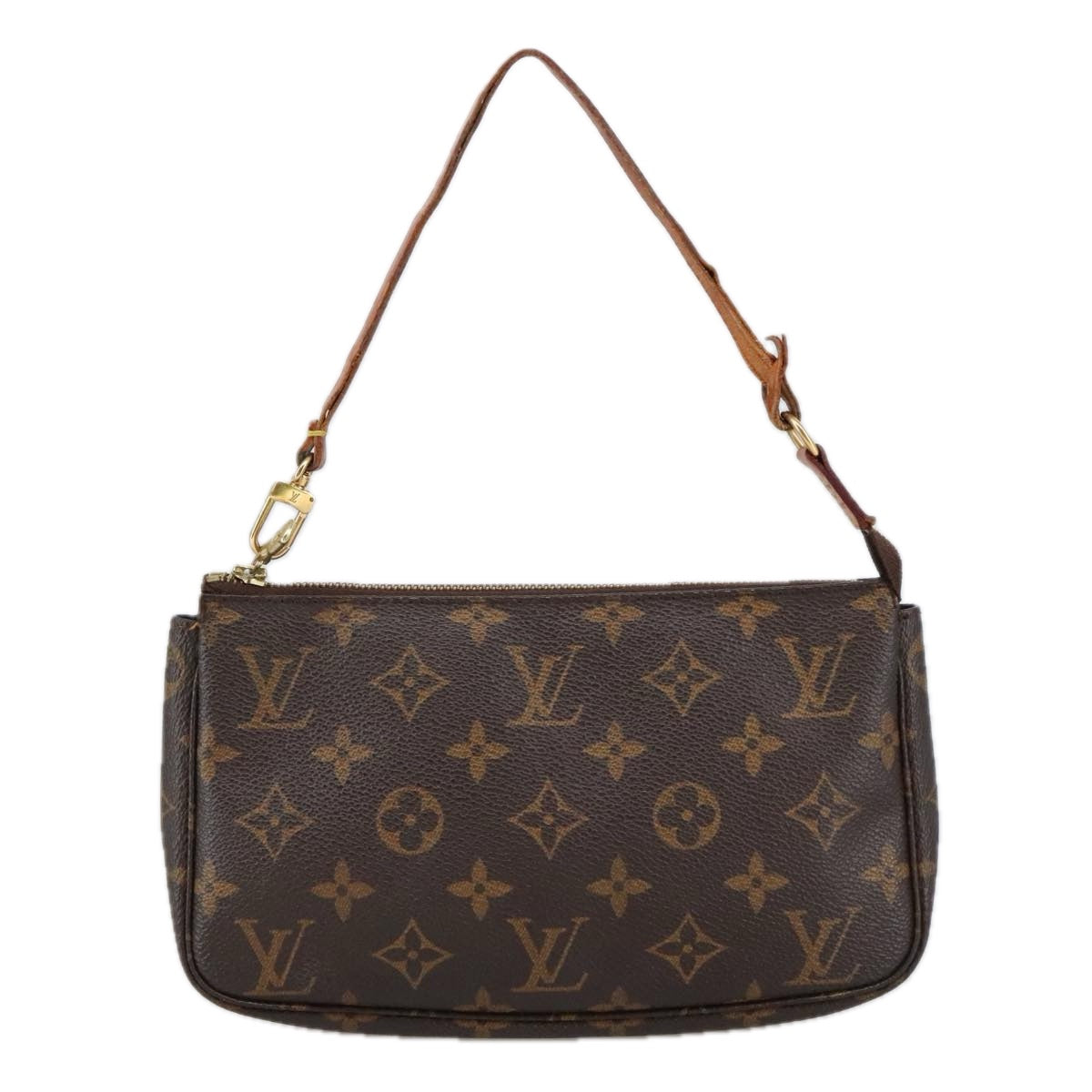 Louis Vuitton Pochette Accessoire Brown Canvas Clutch Bag (Pre-Owned)