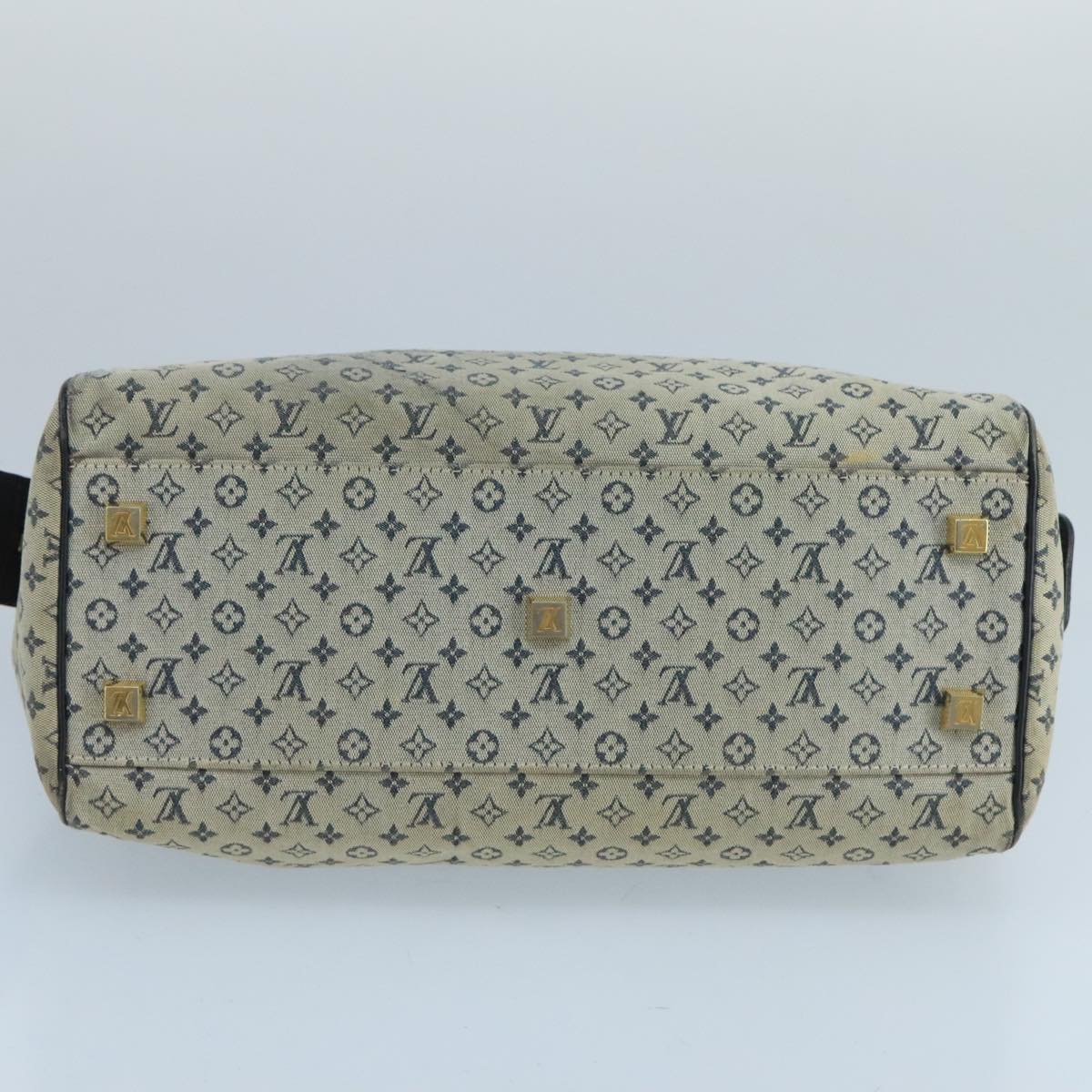 Louis Vuitton Josephine Blue Canvas Handbag (Pre-Owned)