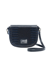Cavalli Class TORINO Navy Medium Crocco Saddle Crossbody bag