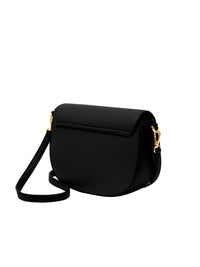 Cavalli Class TORINO Black Medium Crocco Saddle Crossbody bag