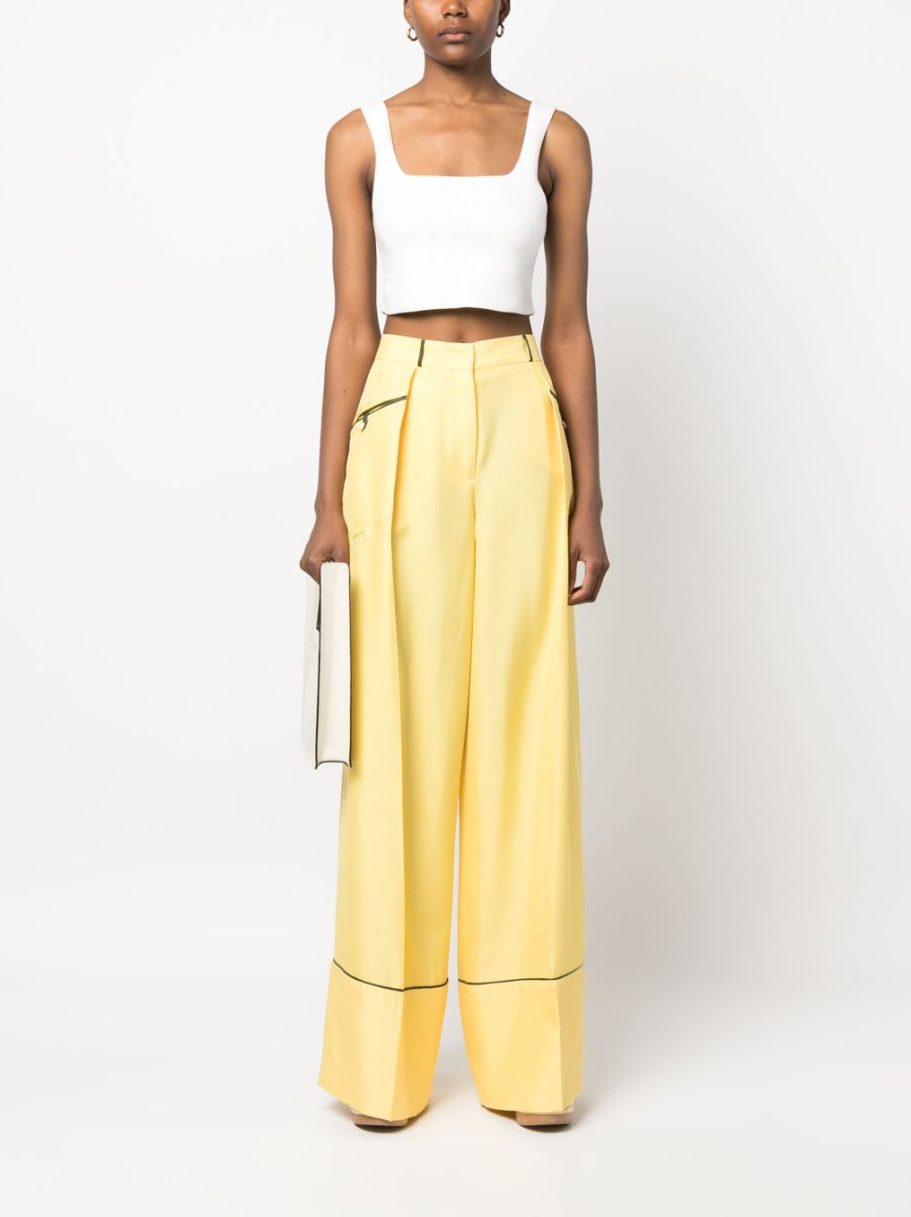 Bally Women's Trousers Yellow