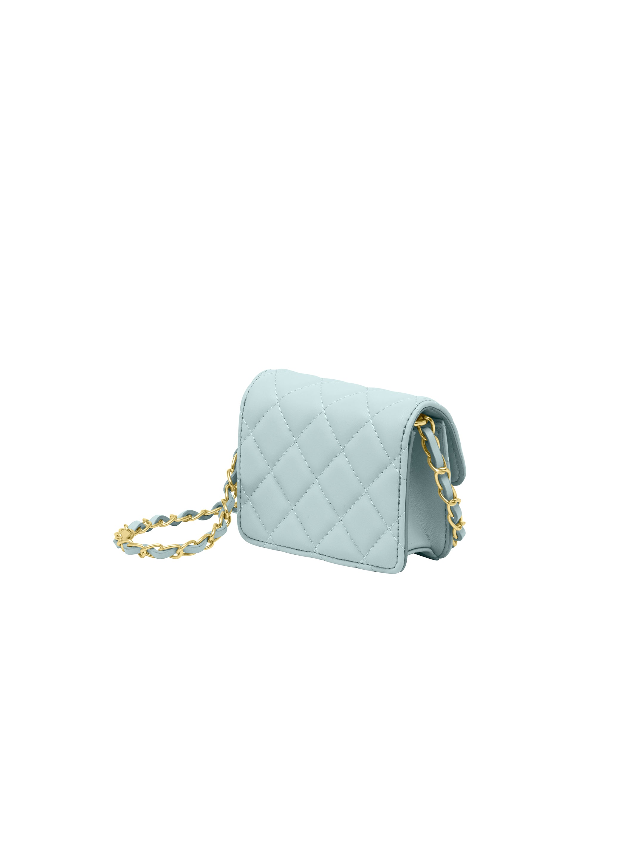 Cavalli Class COMO Light Blue Mini Quilted Crossbody Bag