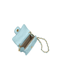 Cavalli Class COMO Light Blue Mini Quilted Crossbody Bag