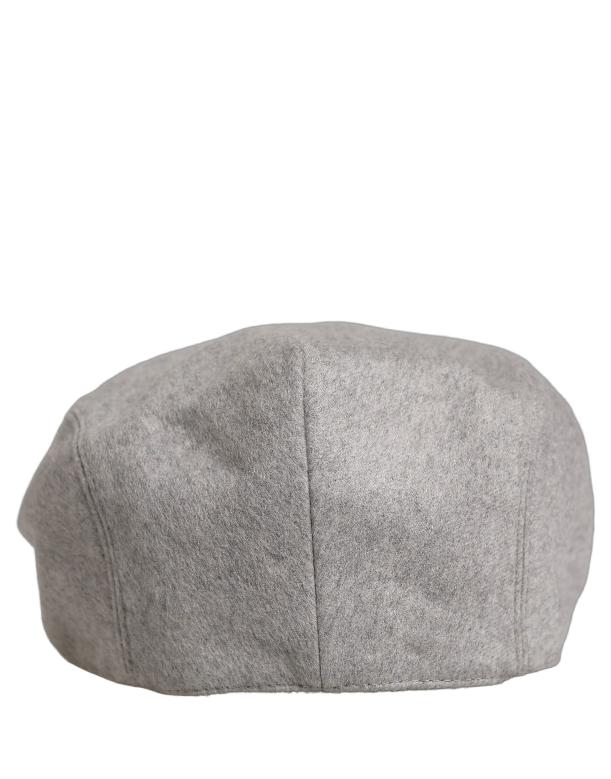 Dolce & Gabbana Dolce & Gabbana Men Light Grey Cashmere Newsboy Cabbie Cap Men's Hat