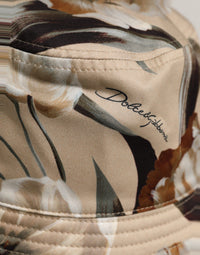 Dolce & Gabbana Dolce & Gabbana Men Beige Floral Wide Brim Bucket Capello Men's Hat