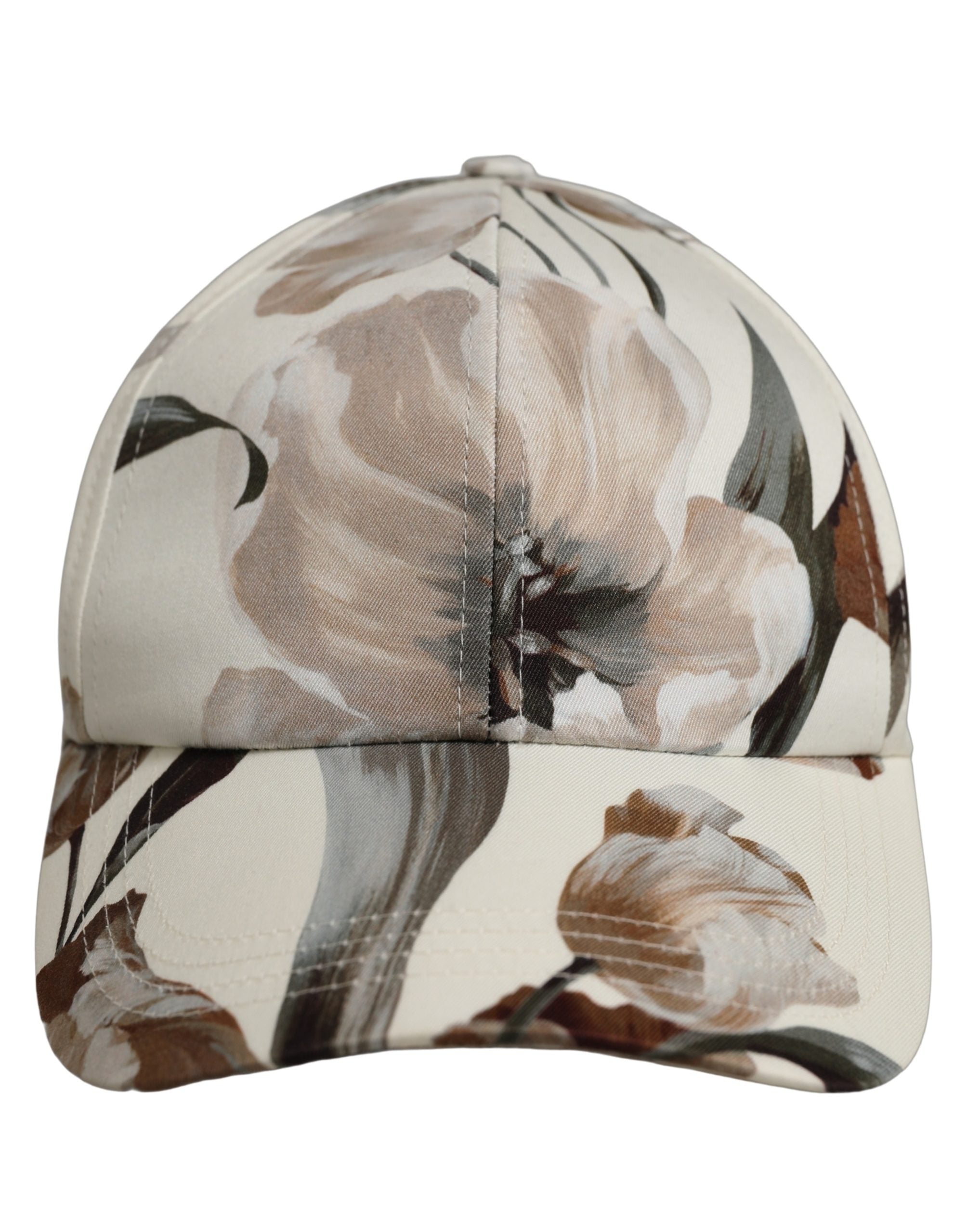 Dolce & Gabbana Dolce & Gabbana Men Beige Floral Cotton Baseball Capello Men's Hat