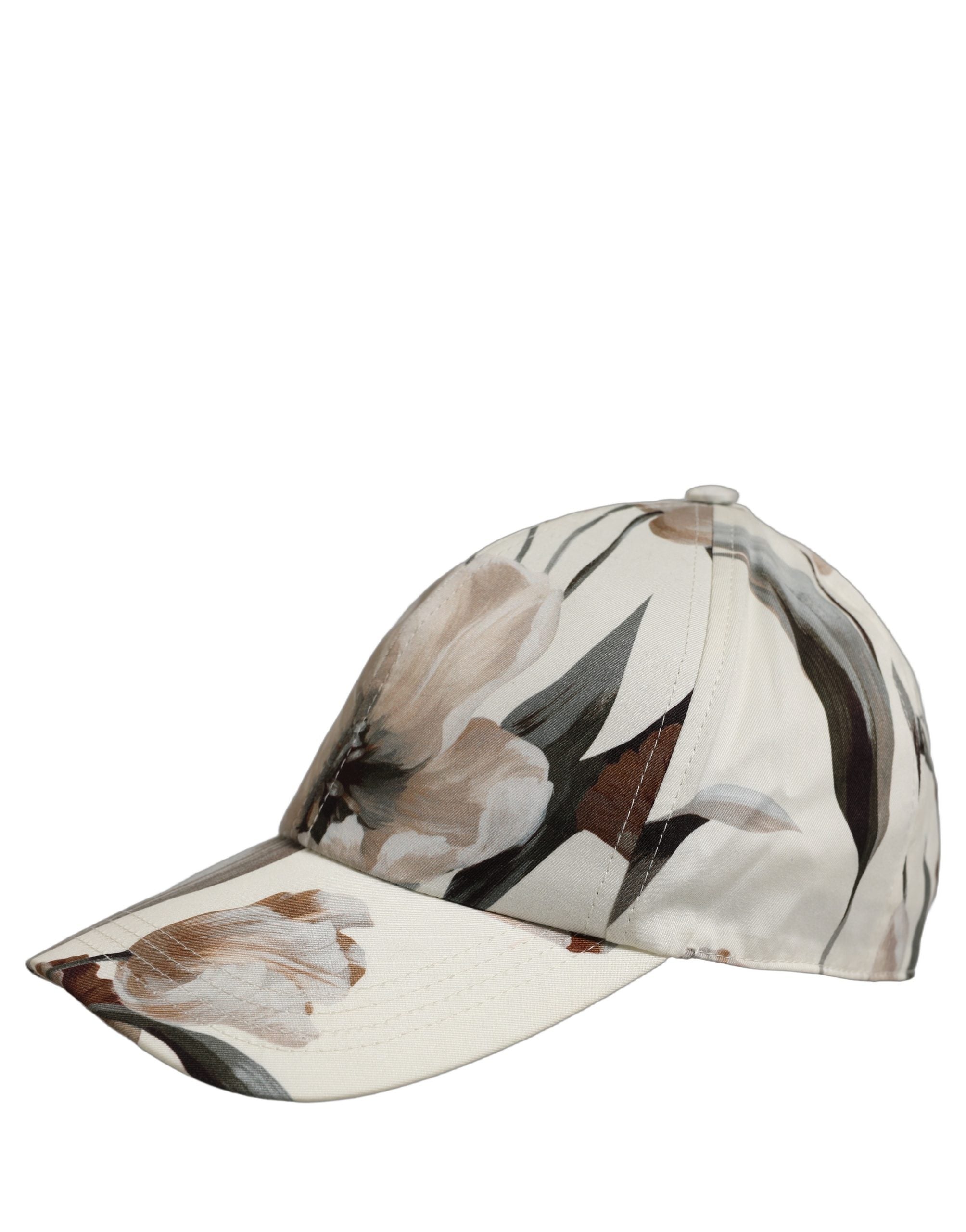 Dolce & Gabbana Dolce & Gabbana Men Beige Floral Cotton Baseball Capello Men's Hat