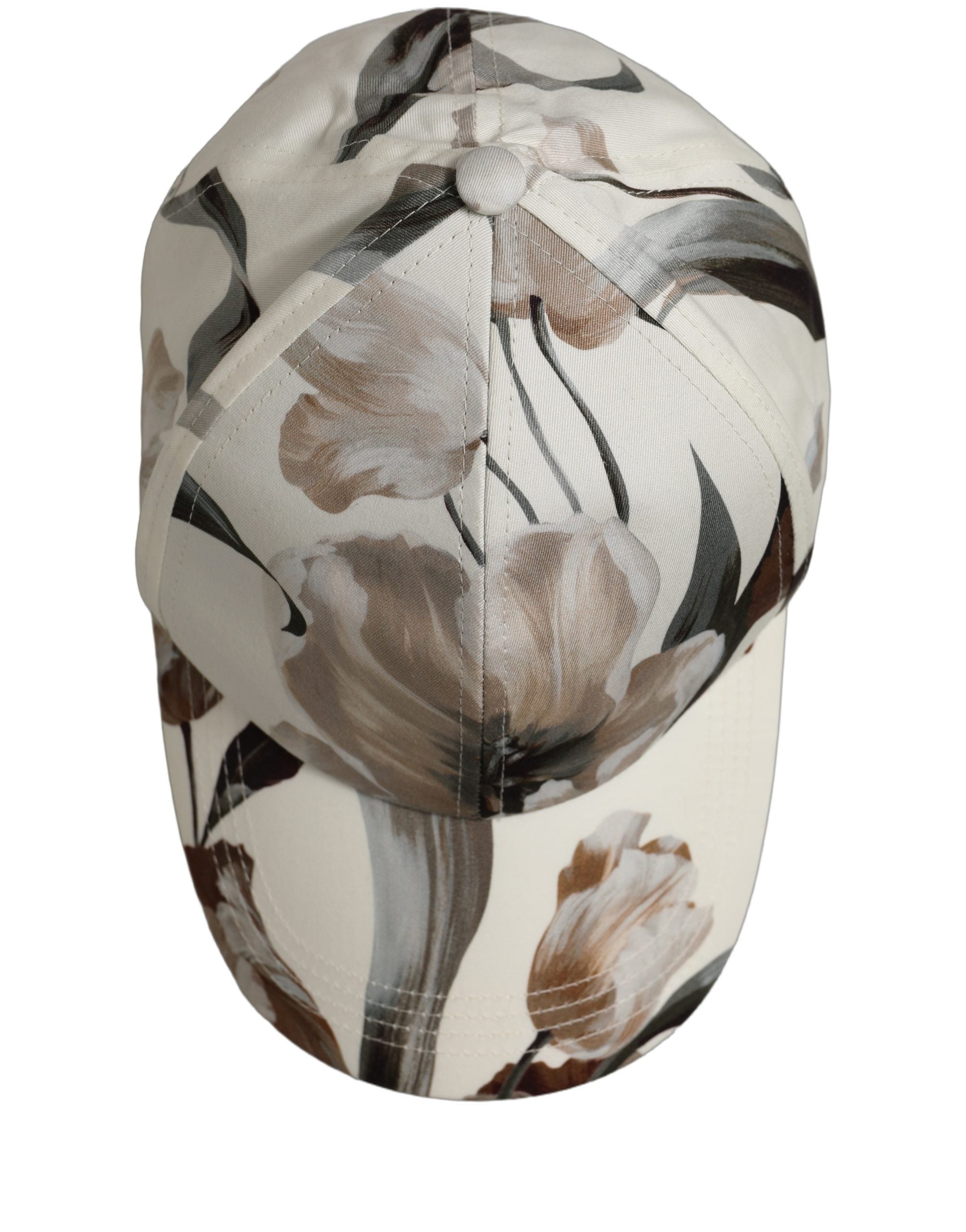 Dolce & Gabbana Dolce & Gabbana Men Beige Floral Cotton Baseball Capello Men's Hat