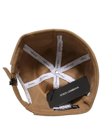 Dolce & Gabbana Dolce & Gabbana Men Khaki Cotton Docker Capello Brimless Men's Hat