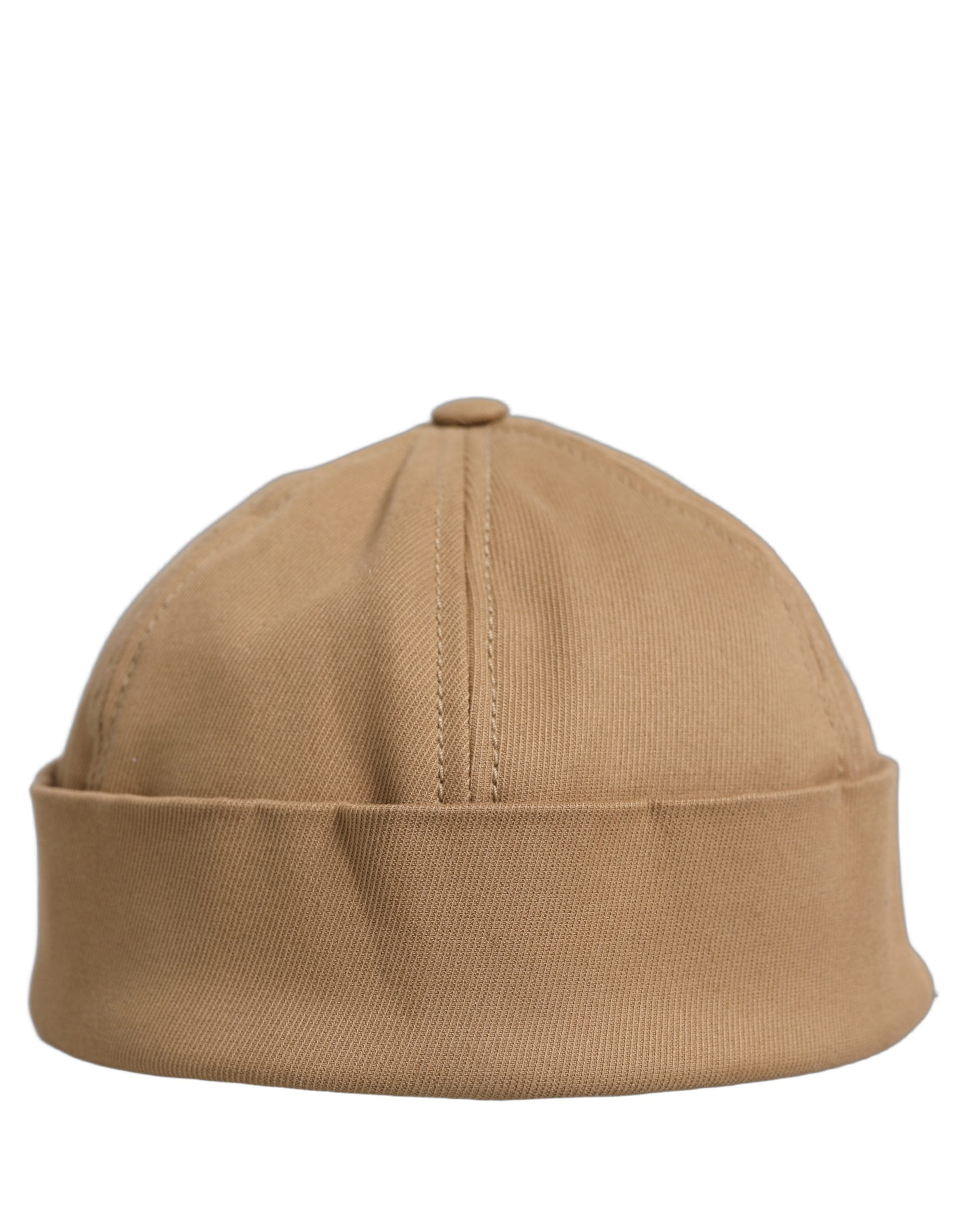 Dolce & Gabbana Dolce & Gabbana Men Khaki Cotton Docker Capello Brimless Men's Hat