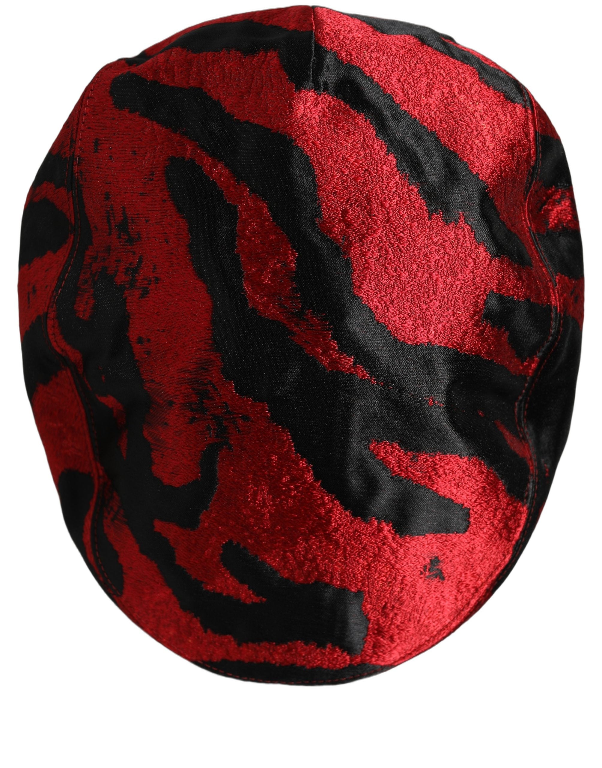 Dolce & Gabbana Dolce & Gabbana Men Red Black Stripe Cotton Newsboy Capello Men's Hat
