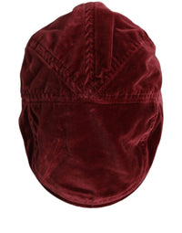 Dolce & Gabbana Dolce & Gabbana Men Dark Red Cotton Newsboy Capello Cabbie Men's Hat