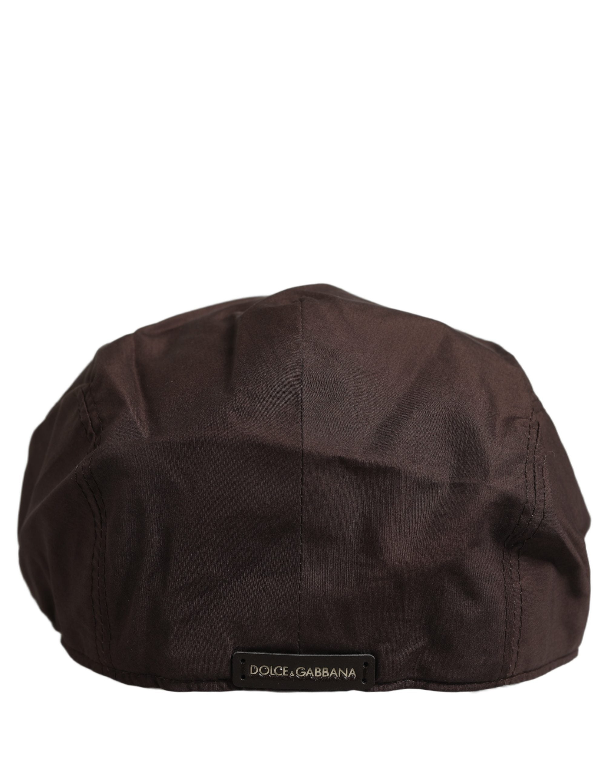Dolce & Gabbana Dolce & Gabbana Men Brown Cotton Newsboy Capello Cabbie Men's Hat