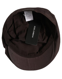 Dolce & Gabbana Dolce & Gabbana Men Brown Cotton Newsboy Capello Cabbie Men's Hat