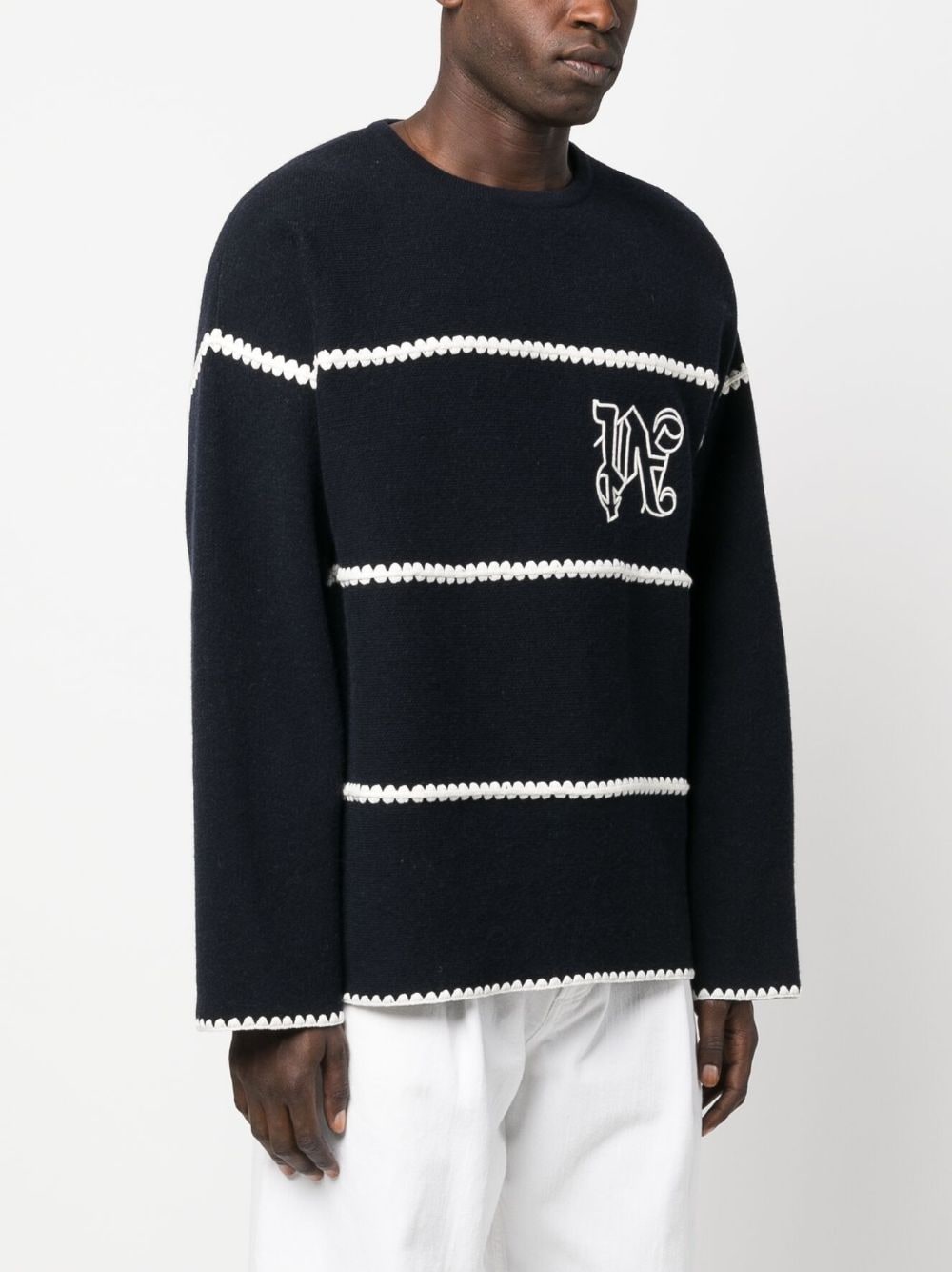 Palm Angels Men's Sweaters Blue